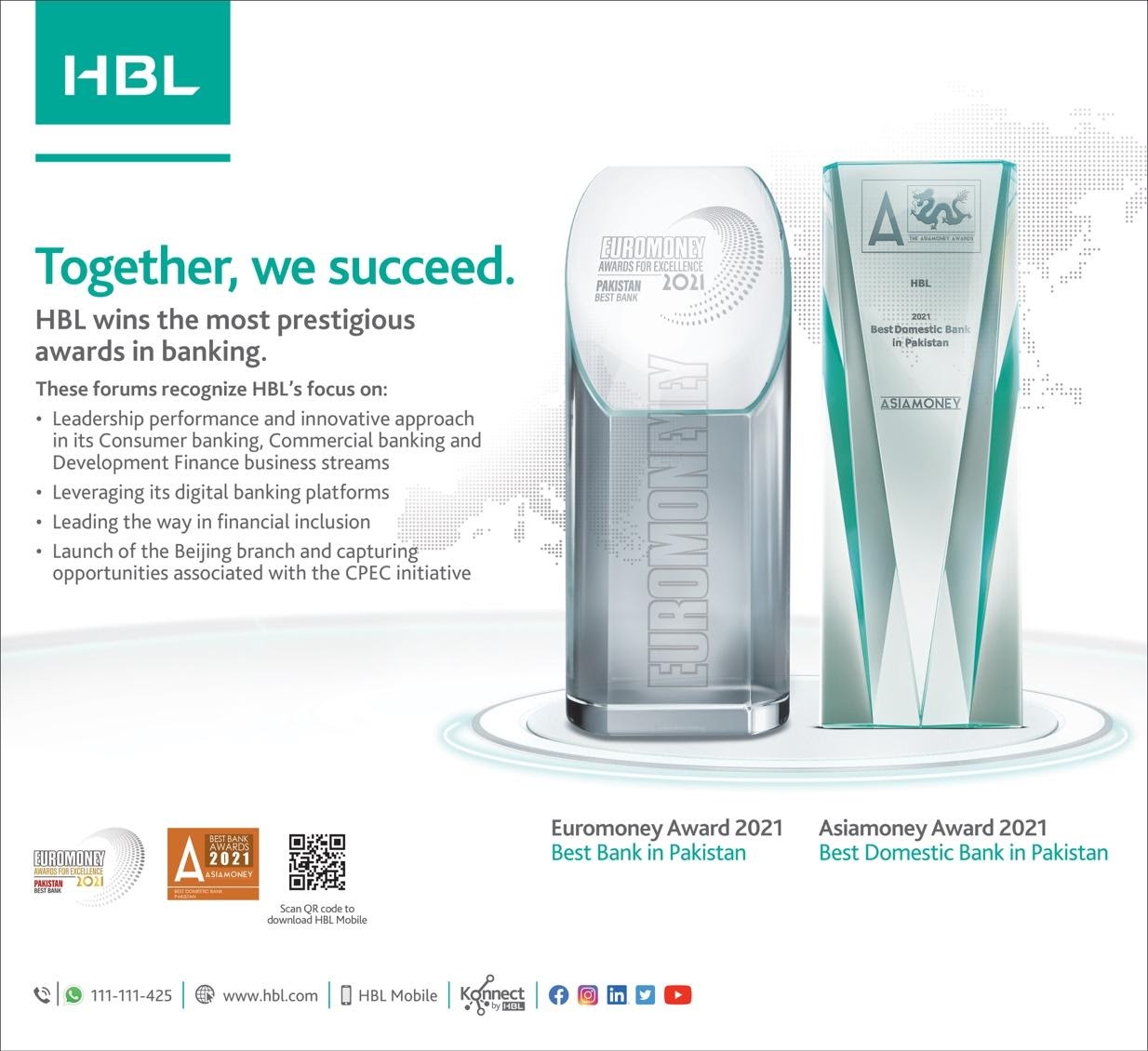 HBL wins “Best Bank in Pakistan 2021” award by Euromoney