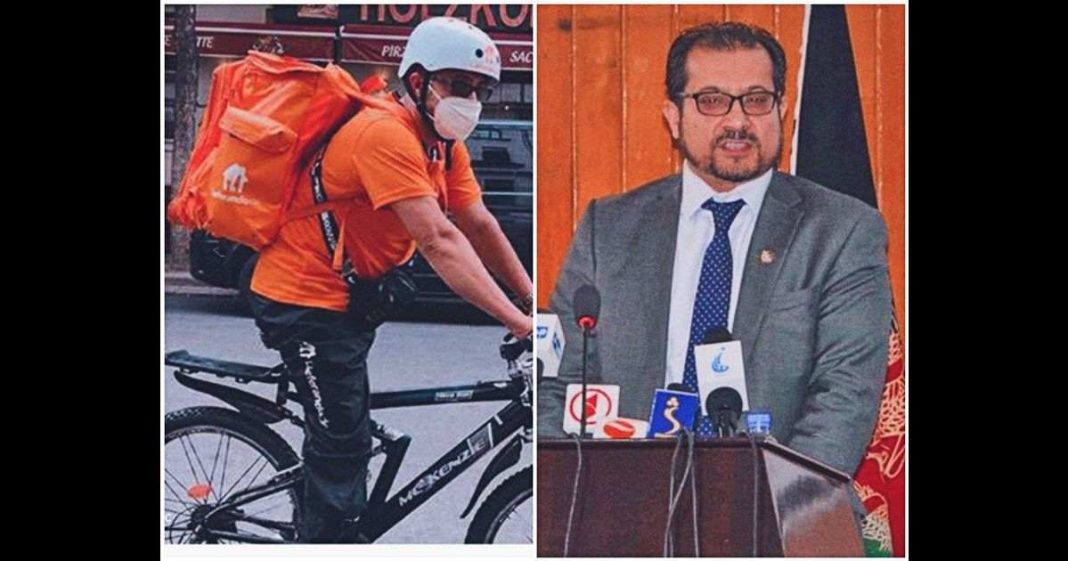 Afghan minister pizza Germany