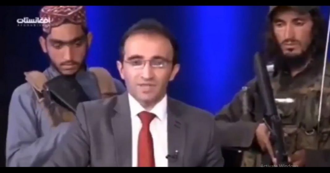 Taliban gunmen Afghan anchor