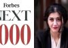 Picture shows Esha Sheikh featured on Forbes next 1000