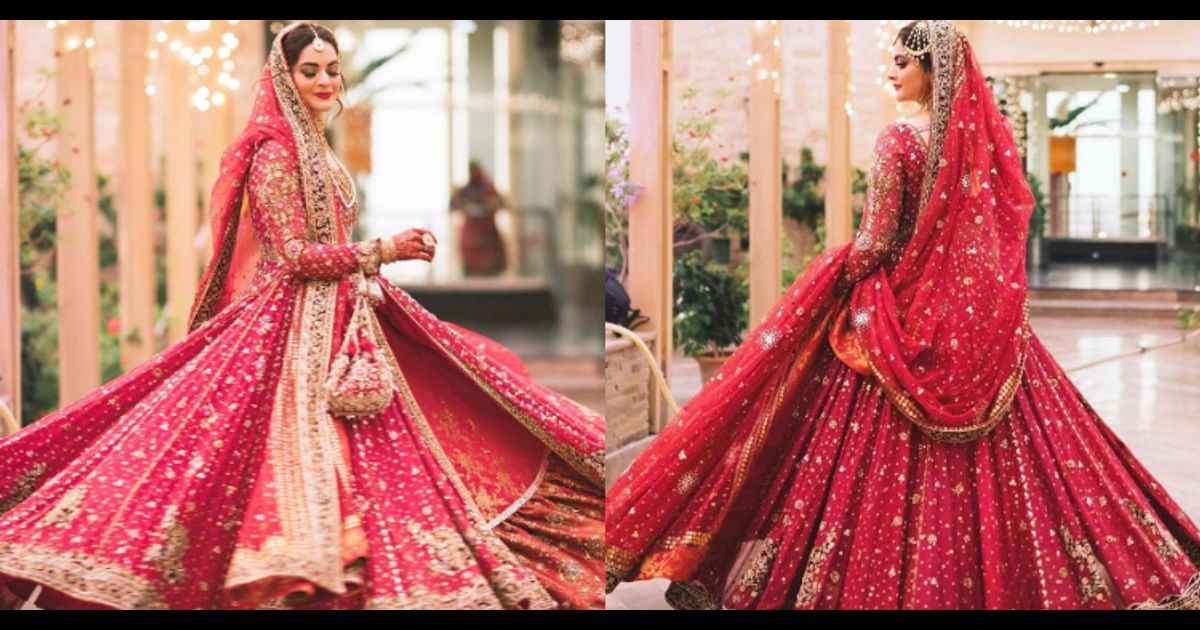 55 artisans worked to prepare extravagant wedding dress of Minal Khan
