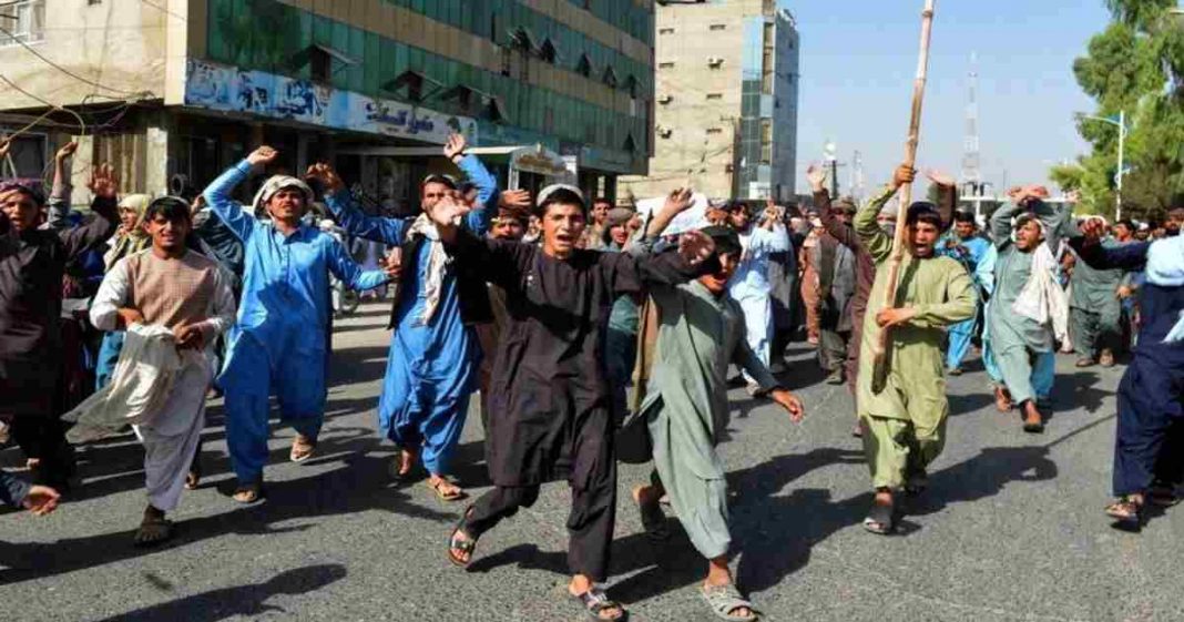 protest in Kandahar
