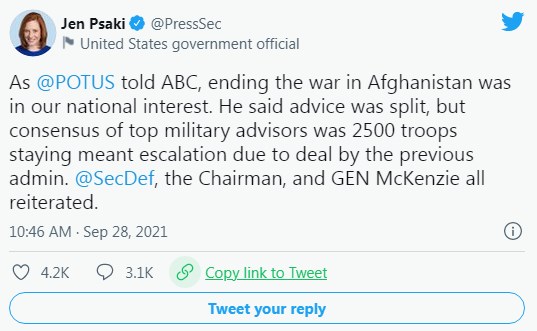 Biden lying Afghanistan withdrawal 