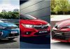 Shows KIA Stonic, Honda City, Toyota Yaris Collage