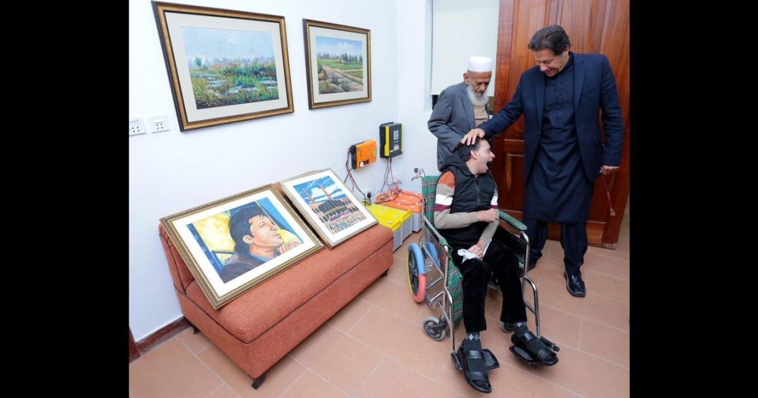 artist painting Imran Khan