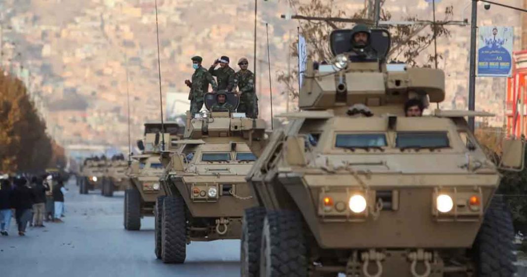 Taliban parade with US weapons