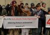 Afghan airport staff protest