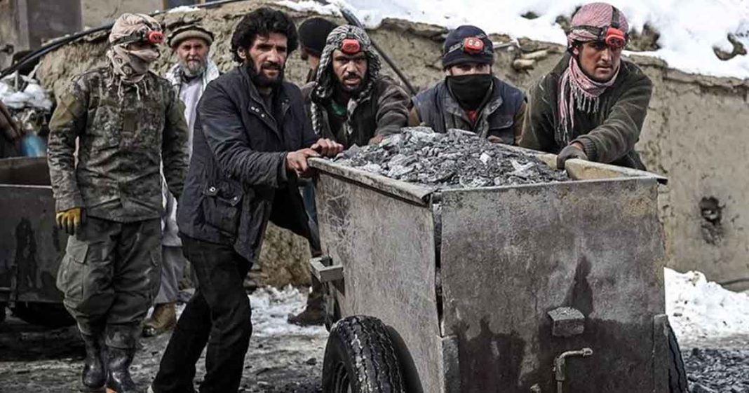 workers salvation in Afghan mountains