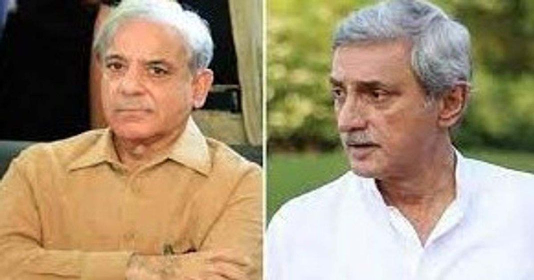 Shehbaz meeting Jahangir Tareen
