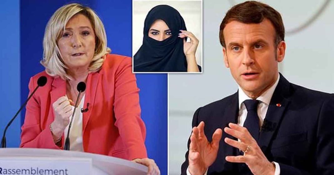 Macron warns banning headscarf