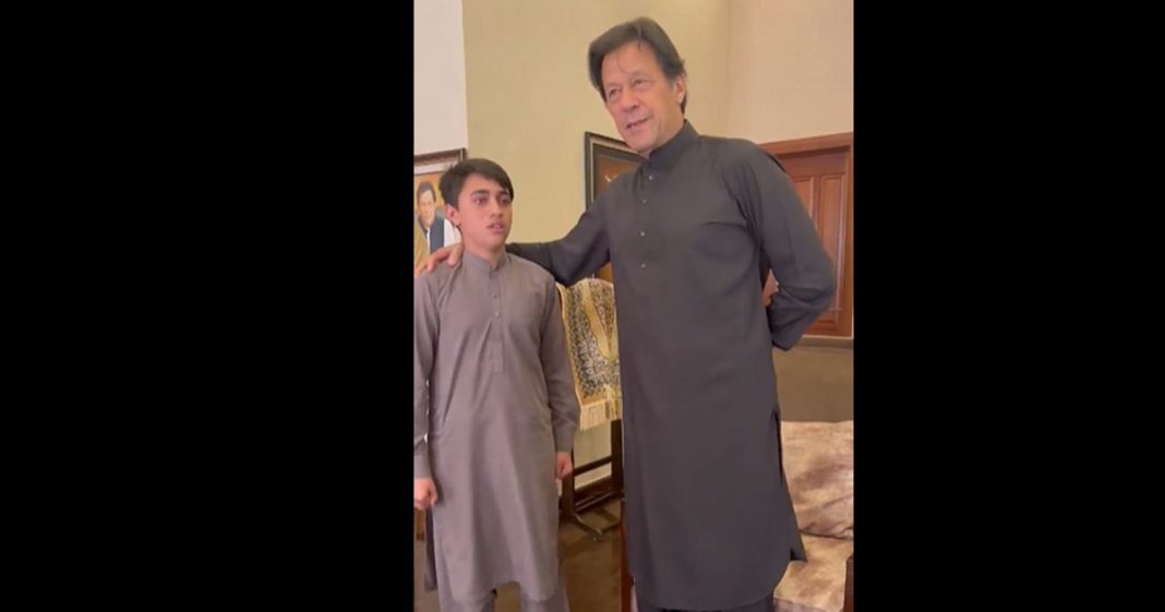 Imran Khan meets boy