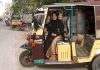 Girl drives rickshaw