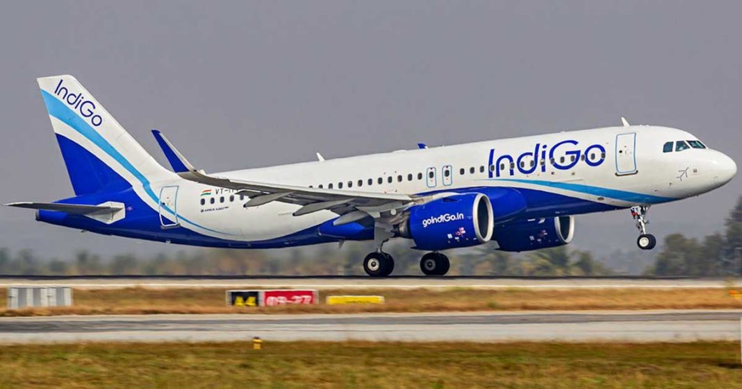 Indian airline landing in Karachi