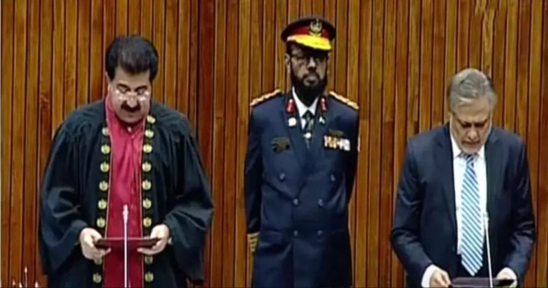 Ishaq Dar sworn in as senator