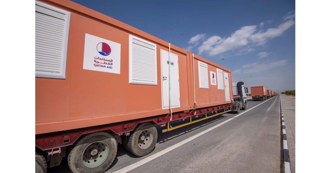 Qatar donates mobile homes