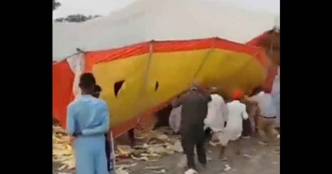 PML-N workers attack tent serving biryani