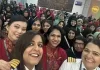 Indian flight female pilgrims