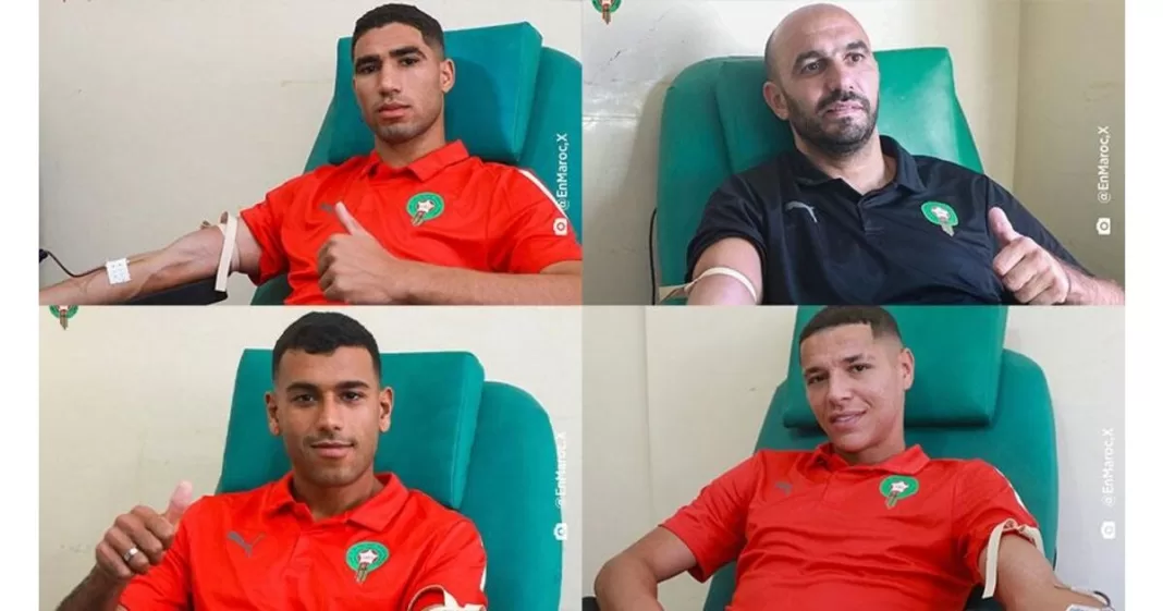 Morocco team donates blood