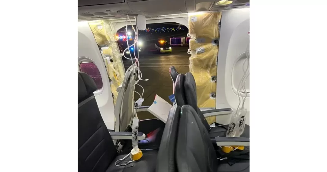 Alaska Airlines cabin panel