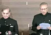 President Arif Alvi administered the oath to Shehbaz Sharif.