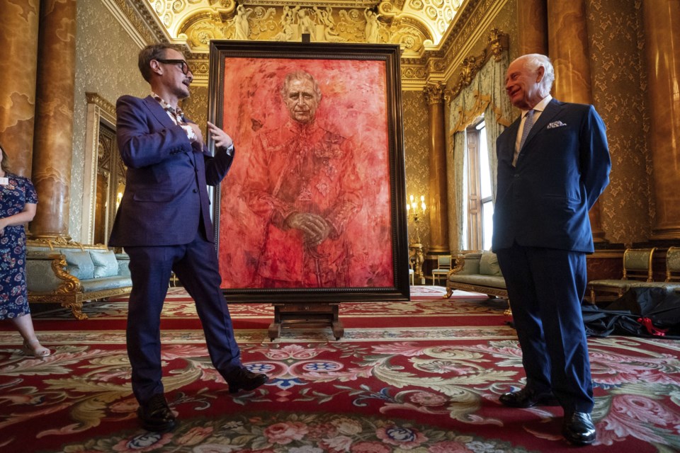 King Charles unveils his first portrait
