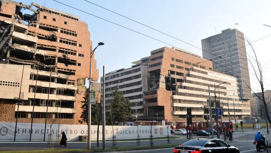 redevelop NATO-bombed buildings