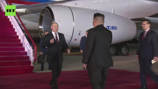 Putin arrive in North Korea