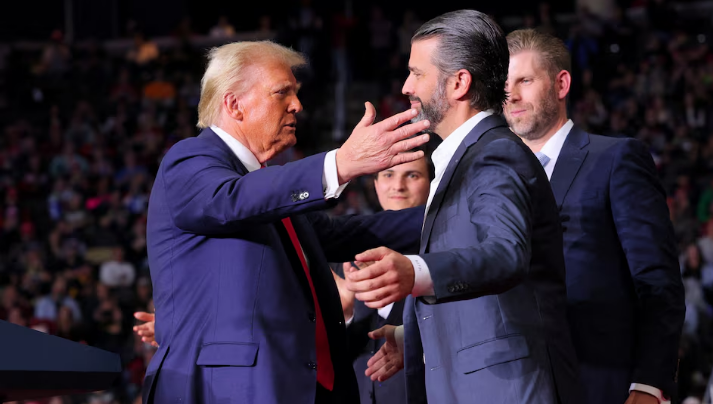 Donald Trump Jr is helping his father