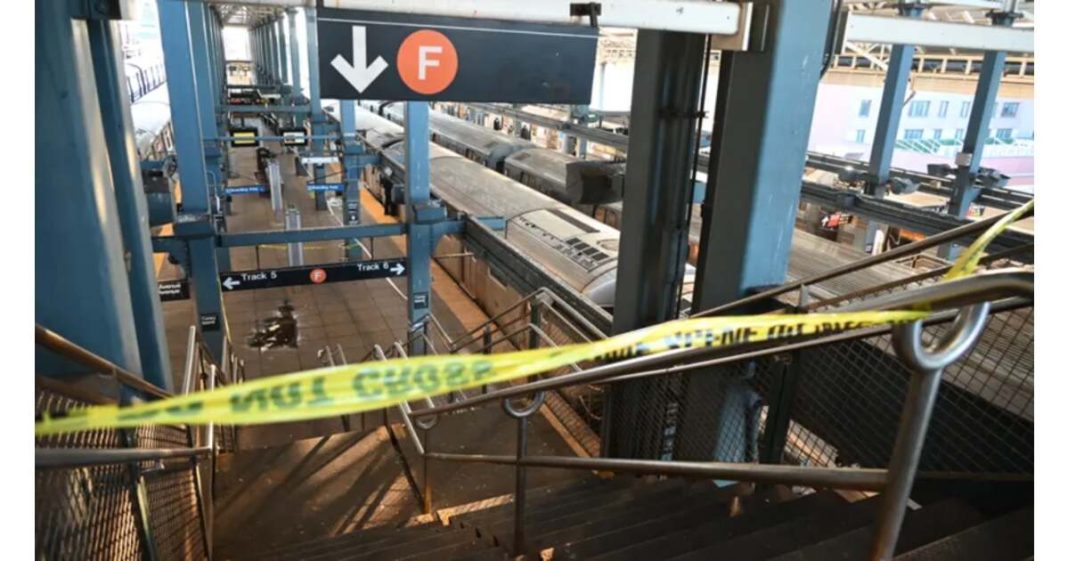 Woman train New York