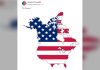Trump posts maps of Canada