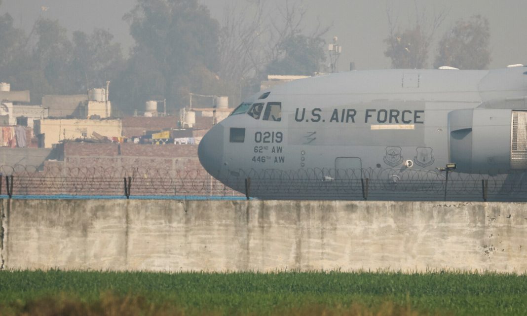 US military plane deporting Indian immigrants lands in India