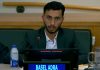 Oscar-winning Palestinian director Basel Adra speaks at UN