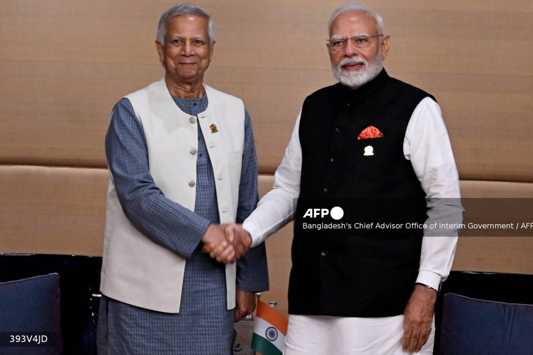 India and Bangladesh leaders meet for first time since revolution