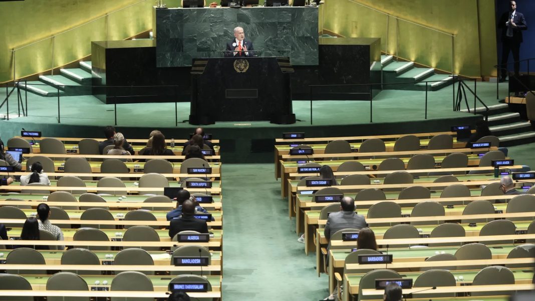 diplomats walk out as Israeli PM Netanyahu speaks at UN