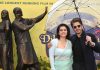 Shah Rukh Khan & Kajol Unveil Iconic DDLJ Statue in London’s Leicester Square Shah Rukh Kajol statue