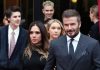 Victoria and David Beckham with their family