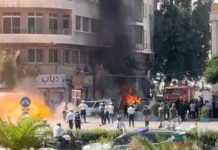 Damascus Explosions Strike Near Four Seasons Hotel During Macron’s Syria Visit Damascus explosions Macron visit