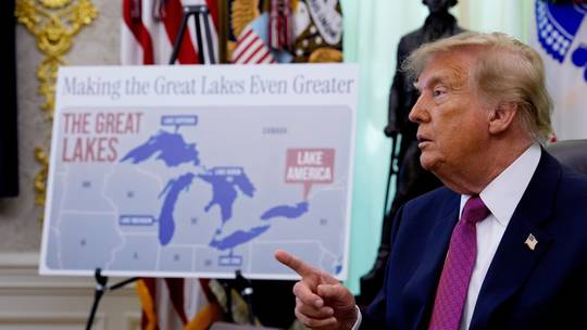 Trump christens ‘Lake America’ amid trade war with Canada